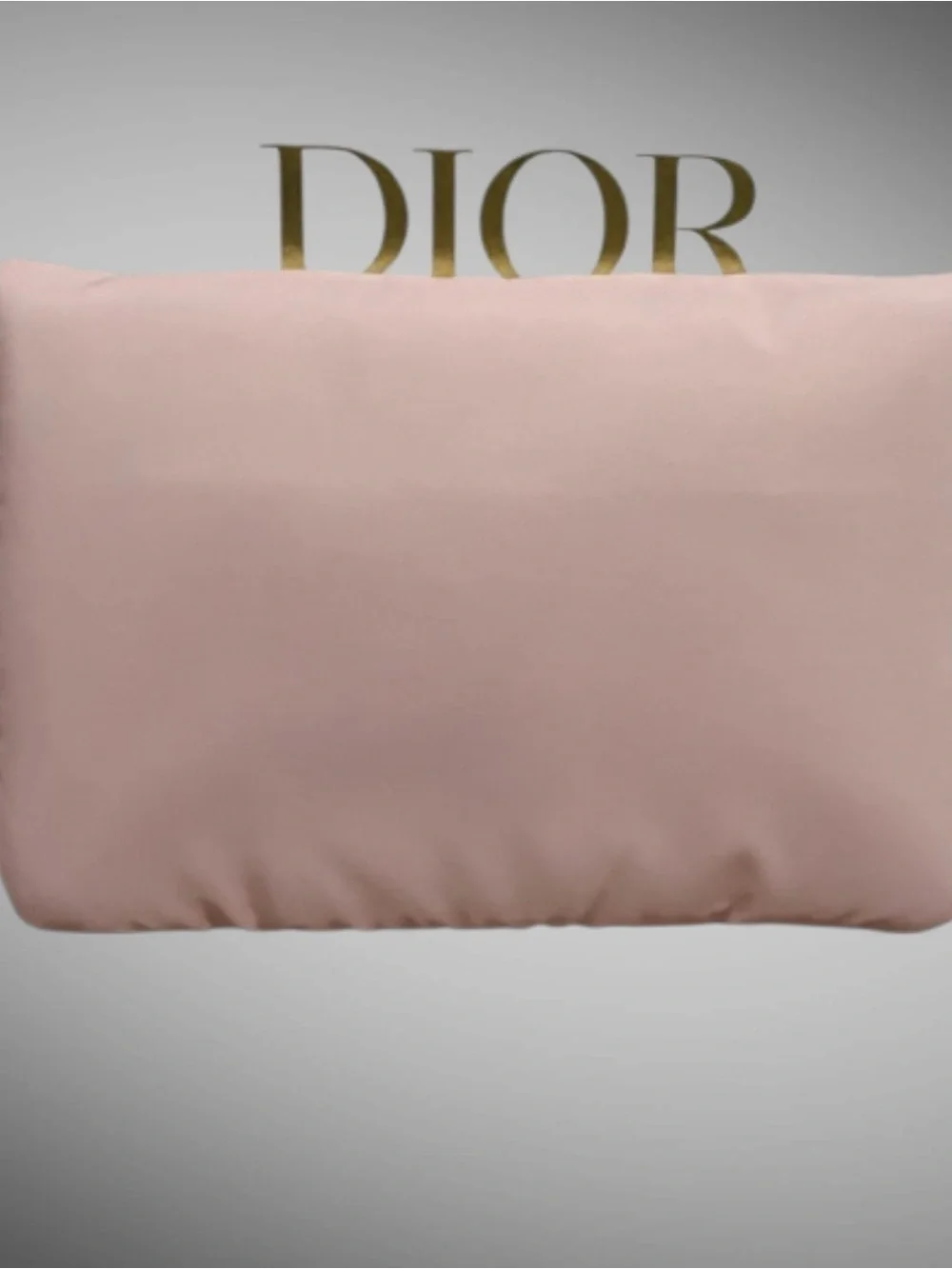 Dior Pink Foldable Cosmetic Pouch Clutch Travel Makeup Bag Authentic